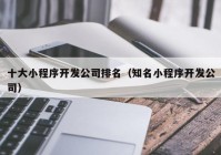 十大小程序开发公司排名（知名小程序开发公司）