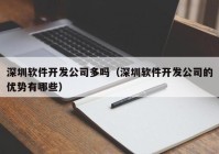 深圳软件开发公司多吗（深圳软件开发公司的优势有哪些）